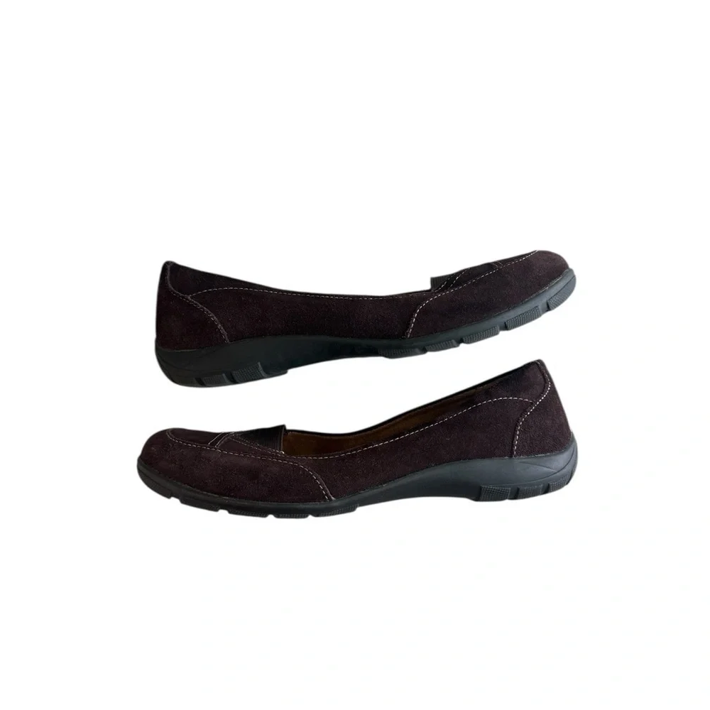 Naturalizer Adell Dark Brown Suede Flats Size 9